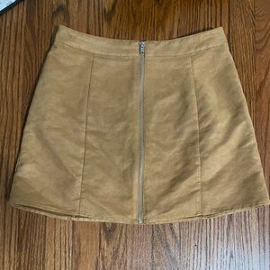 Taupe mini skirt